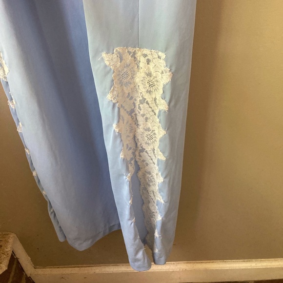 Vintage Radcliffe Blue Lace Detail Long Nightgown S - Picture 4 of 7